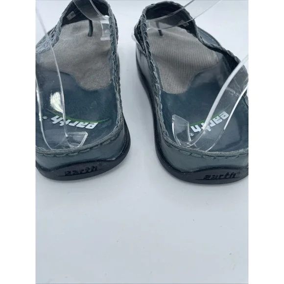 Earth Green Salsa Midnight Blue Women's Sandal Size 9.5M Perforated Leather - Picture 8 of 11